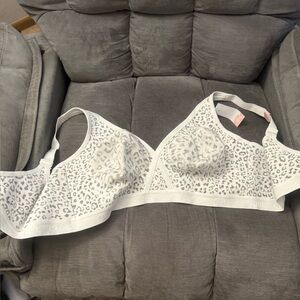 Cacique Gray Leopard Print Bra